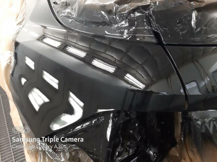 Фото Mercedes ML350 после ремонта и покраски вмятины